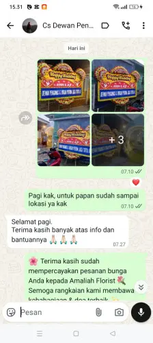 Testimonial Papan Bunga Pernikahan karangtunggal
