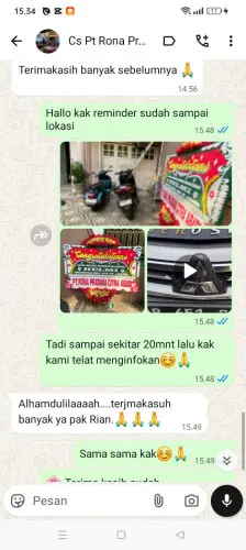 Testimonial Papan Bunga karangtunggal